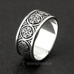 кольцо оберег из серебра