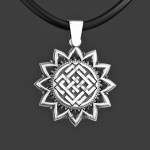 Белобог - оберег в солнце из серебра