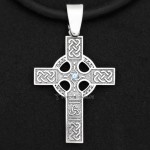 Кельтский крест с топазом. Серебро 925